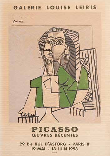 Picasso Galerie Louise Leiris Exhibition Poster Sold At Auction On 10th