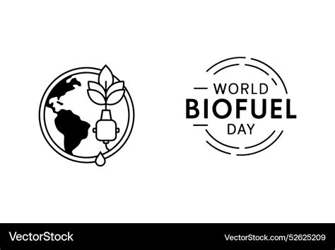 World Biofuel Day 10 August Poster Royalty Free Vector Image