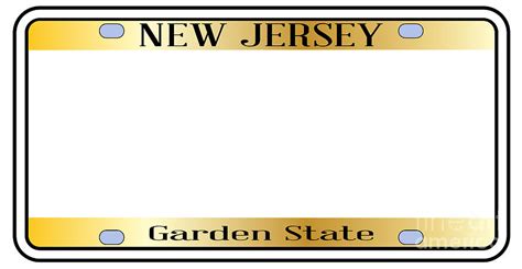 Blank New Jersey State License Plate Digital Art by Bigalbaloo Stock