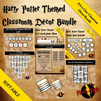 Harry Potter Themed Classroom Decor Bundle by Flash in Fifth | TPT