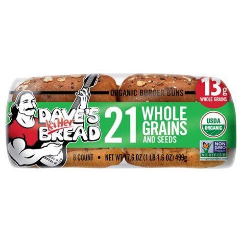 Publix Daves Killer Bread Burger Buns Organic 21 Whole Grains And