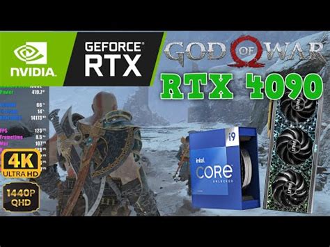 God Of War RTX 4090 I9 13900K 64GB Ram 1440p 4K Benchmark