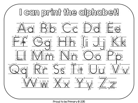 Handwriting Alphabet Print