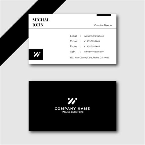 Premium Vector Simple Professional Business Card Design