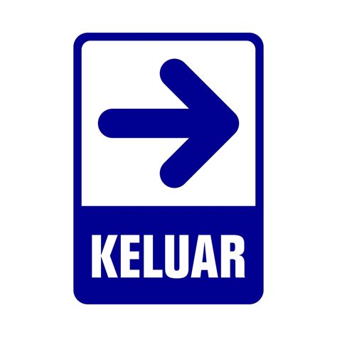 Jual Rambu Sign Signage Petunjuk Arah Keluar Cm X Cm Plat Alumunium