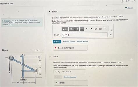 Solved In Equre P Lb The Pin At C Is Attached To Chegg