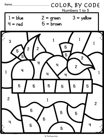 Coloring Code Worksheets