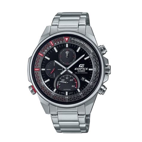 Casio Edifice Slim Line Solar Chronograph Stainless Steel Bracelet Men