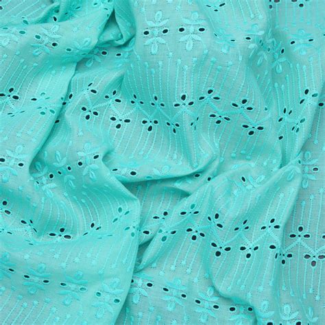 Aqua Dotandknot Hakoba Fabric