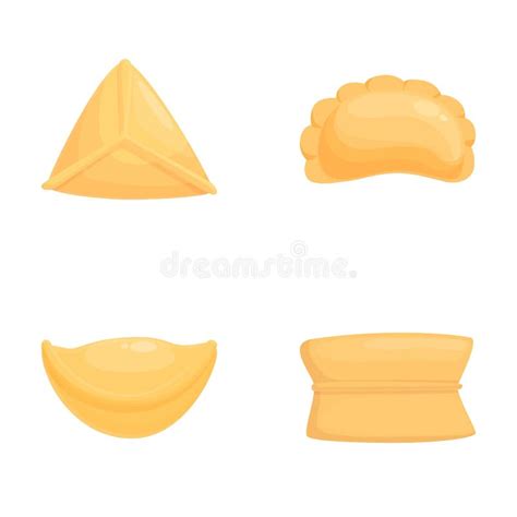 Assorted Pastry Dough Shapes Set Stock Illustration - Illustration of ...