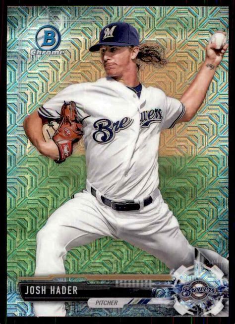 Bowman Chrome Mojo Refractor Josh Hader Milwaukee Brewers Ebay