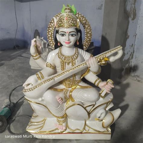 Marble Saraswati Mata Statue Home At Rs In Alwar Id