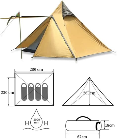 Tienda de campaña piramidal para adultos tienda de campaña india Tipi