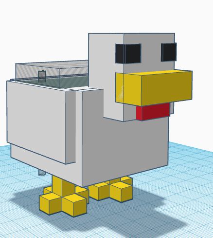 Archivo Stl Maceta De Gallina De Minecraftmodelo Para Descargar Y