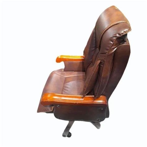 Brown Leather High Back Office Revolving Chairs At Rs