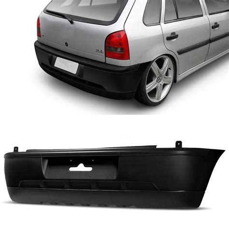 Parachoque Vw Gol G3 Fase 2 2003 2004 2005 Traseiro Preto Liso Parcial