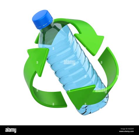 Riciclare Il Segno Con La Bottiglia Di Plastica Isolato Foto Stock Alamy