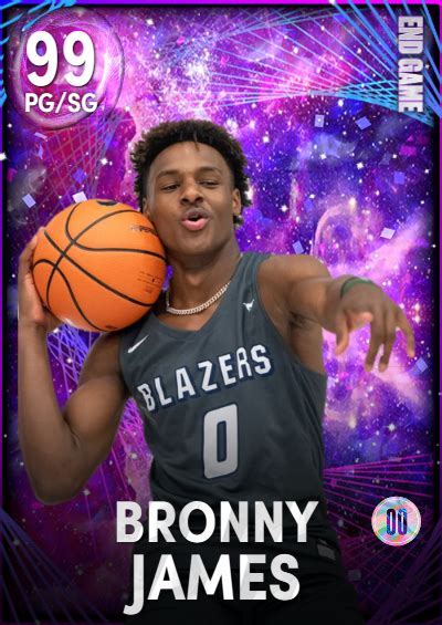 NBA 2K22 2KDB Custom Card Bronny James