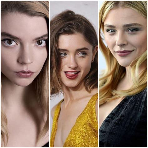 Anya taylor-Joy, Natalia Dyer, Chloe grace moretz - One for bj/fj/hj