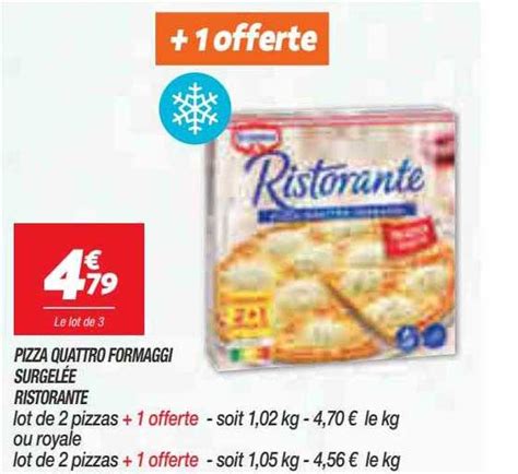 Promo Pizza Quattro Formaggi Surgelée Ristorante chez Netto iCatalogue fr