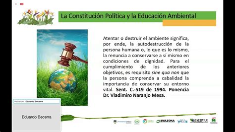 Charla La Educaci N Ambiental Fundamento De La Protecci N