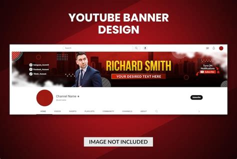 Premium PSD | Youtube banner or channel art design template