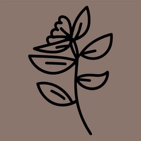 Premium Vector One Line Design Silhouette Of Flowersvector Illustration