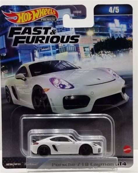 Hot Wheels Fast Furious Porsche Cayman Gt Hkd Premium White New Picclick Uk
