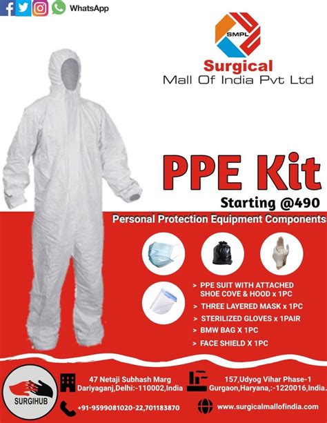 Non Woven Disposable Ppe Kit In Delhi Surgical Mall Of India Private