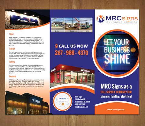 Bold Professional Digital Signage Brochure Design For Mrc Signs By