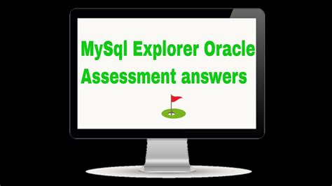 MySQL Explorer Oracle Assessment Answers YouTube