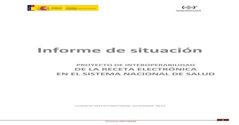 PROYECTO DE INTEROPERABILIDAD DE LA RECETA ELECTRÓNICA EN DE LA