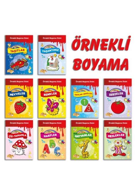 Okul Ncesi Rnekli Boyama Dizisi Kitap Set Fiyatlar Ve Zellikleri