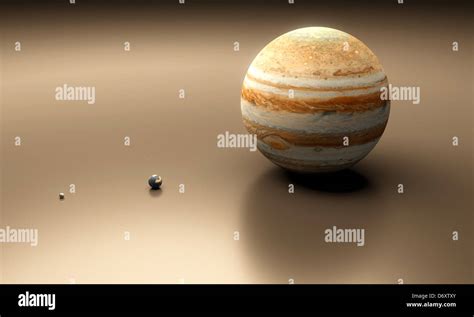 A rendered size-comparison sheet between the Planet Earth, Earth-Moon ...