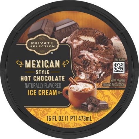 Private Selection Mexican Style Hot Chocolate Ice Cream Pint 16 Oz