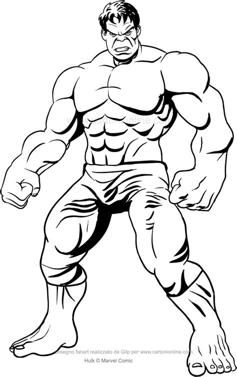 Hulk Front View Coloring Page