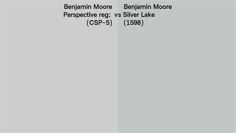 Benjamin Moore Perspective® Vs Silver Lake Side By Side Comparison