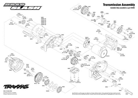 Exploded View Traxxas Drag Slash 110 Tqi Rtr Transmission Astra