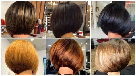 Latest Trending Best Stucked Bob hairstyles with Awesome Hair Dye Color Ideas For Ladies 2024 ...