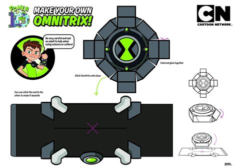 Cut Out Printable Ben 10 Omnitrix Template