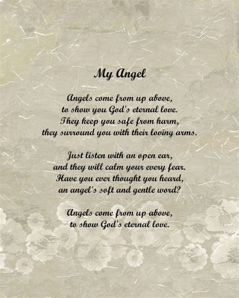 Items Similar To Angel Poem Digital Instant Download 8 X 10 Print On