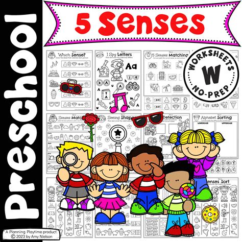 5 Senses Worksheets For Preschoolers Planning Playtime