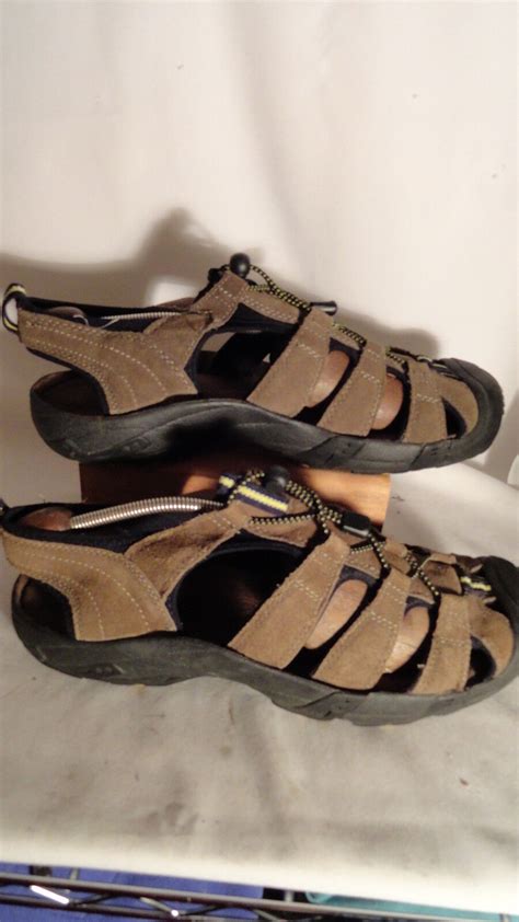 Op Ocean Pacific Brown Leather Fishermans Sandals Mens 12 Ebay