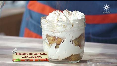 Prepara este delicioso postre TIRAMISÚ DE MANZANA CARAMELIZADA