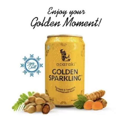 Jual Mouseman Acaraki Golden Sparkling Kaleng 320ml Minuman Kunyit