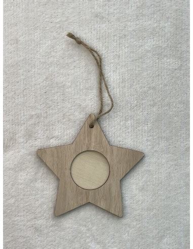 Adorno De Navidad Madera Estrella