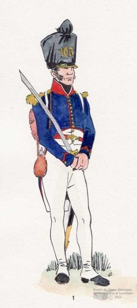 Officier Du E R Giment D Infanterie De Ligne En Espagne Napoleone