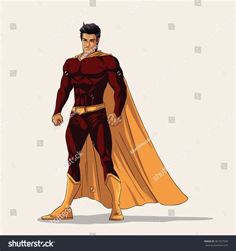 Illustration Of Super Heroe In Standing Pose 367357598 Shutterstock