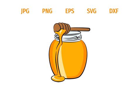 🍯 Pot Of Honey Graphic By Scimmia Clipart · Creative Fabrica