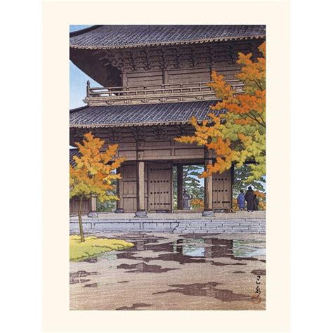 Reproduction D Estampe De Kawase Hasui Temple Kenchoji Kamara